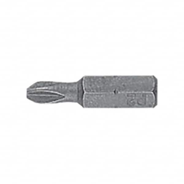 DeWALT - #2, Insert Standard Phillips Screwdriver Bit - 1/4" Drive, 1" OAL - Benchmark Tooling