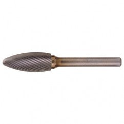 SH-41 Standard Cut Solid Carbide Bur-Flame Shape - Benchmark Tooling