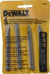 DeWALT - 4 Piece, Bit Set - Phillips, Slotted Point - Benchmark Tooling