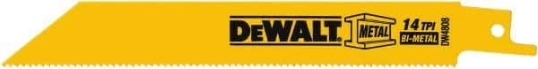 DeWALT - Bi-Metal Reciprocating Saw Blade - Straight Profile, 14 TPI, Toothed Edge - Benchmark Tooling