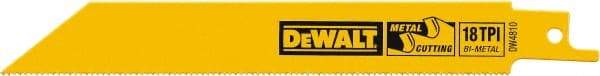 DeWALT - Bi-Metal Reciprocating Saw Blade - Straight Profile, 18 TPI, Toothed Edge - Benchmark Tooling