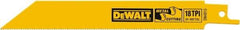 DeWALT - Bi-Metal Reciprocating Saw Blade - Straight Profile, 18 TPI, Toothed Edge - Benchmark Tooling