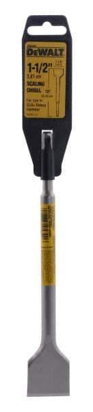 DeWALT - 1-1/2" Head Width, 10" OAL, 3/4" Shank Diam, Scaling Chisel - SDS Plus Drive, SDS Plus Shank, Steel - Benchmark Tooling