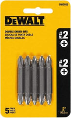 DeWALT - #2, Reversible Phillips Screwdriver Pack Standard Bit - 1/4" Drive, 2" OAL - Benchmark Tooling
