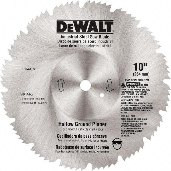 DeWALT - 10" Diam, 80 Tooth Wet & Dry Cut Saw Blade - Steel, Standard Round Arbor - Benchmark Tooling