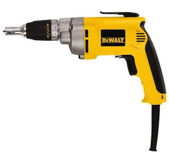 DeWALT - Pistol Grip Handle, 2,500 RPM, 132 In/Lb Torque, Electric Screwdriver - 1/4" Bit Holder, 120 Volts, 6.5 Amps - Benchmark Tooling