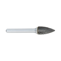 ‎SG-1 -1/4 × 5/8 LOC × 1/4 Shank × 2 OAL Pointed Tree Carbide Medium Tough Cut Burr - Benchmark Tooling