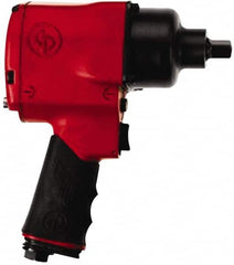 Chicago Pneumatic - 1/2" Drive, 6,400 RPM, 525 Ft/Lb Torque Impact Wrench - Pistol Grip Handle, 1,320 IPM, 25 CFM, 90 psi, 1/4" NPT Inlet - Benchmark Tooling