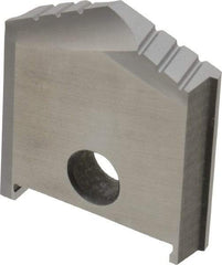 Allied Machine and Engineering - 1-5/16" Diam x 3/8" Thick, Seat Code B, 130° Included Angle Spade Drill Insert - Uncoated Powdered Metal, Powdered Metal, Series B - Benchmark Tooling
