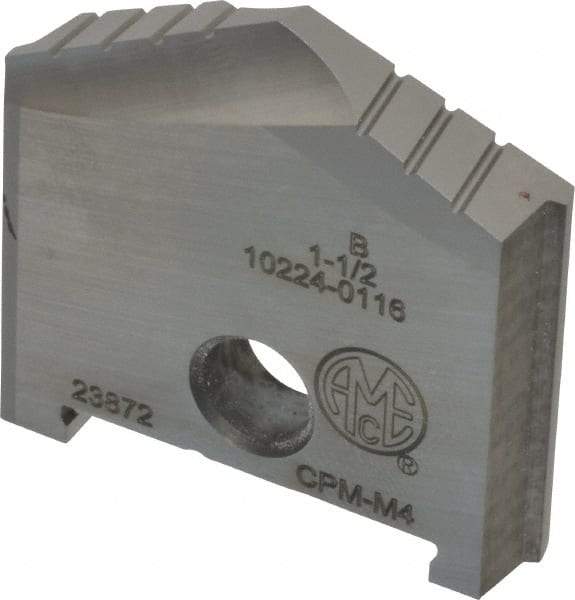 Allied Machine and Engineering - 1-1/2" Diam x 11/16" Thick, Seat Code B, 130° Included Angle Spade Drill Insert - Uncoated Powdered Metal, Powdered Metal, Series B - Benchmark Tooling