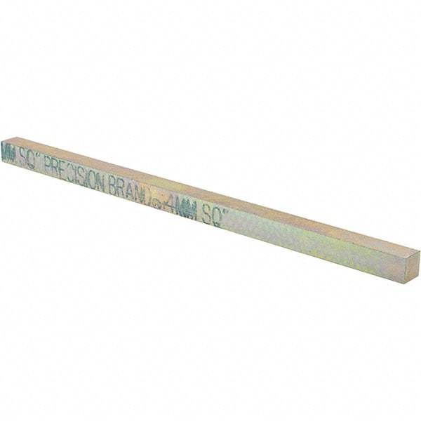 Precision Brand - 12" Long, Zinc Yellow Dichromate Key Stock - Oversized Key Stock - Benchmark Tooling