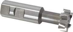 Interstate - 1-1/4" Cut Diam, 31/64" Cut Width, 21/32" Neck Diam, 1" Shank Diam, 3-15/16" OAL, M42 Cobalt T-Slot Cutter - Uncoated, 5/8" Bolt, Straight Teeth, 10 Teeth - Benchmark Tooling