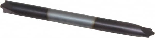 Value Collection - 1/32" Radius, 1/8" Mill Diam, 2 Flute Solid Carbide Corner Rounding End Mill - Double End, AlTiN Finish, 1-1/2" OAL, 1/8" Shank Diam - Benchmark Tooling