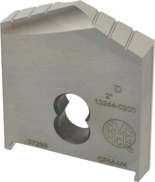 Allied Machine and Engineering - 2" Diam x 3/8" Thick, Seat Code D, 130° Included Angle Spade Drill Insert - Uncoated Powdered Metal, Powdered Metal, Series D - Benchmark Tooling