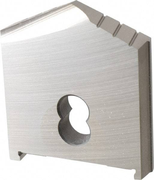 Allied Machine and Engineering - 2-1/8" Diam x 3/8" Thick, Seat Code D, 130° Included Angle Spade Drill Insert - Uncoated Powdered Metal, Powdered Metal, Series D - Benchmark Tooling