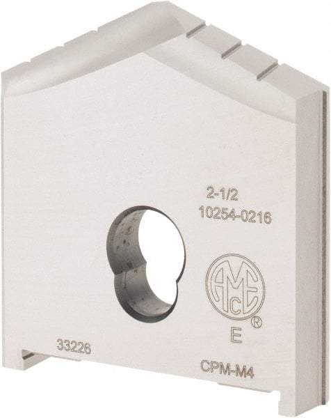 Allied Machine and Engineering - 2-1/2" Diam x 7/16" Thick, Seat Code E, 130° Included Angle Spade Drill Insert - Uncoated Powdered Metal, Powdered Metal, Series E - Benchmark Tooling