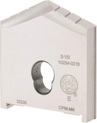 Allied Machine and Engineering - 2-1/2" Diam x 7/16" Thick, Seat Code E, 130° Included Angle Spade Drill Insert - Uncoated Powdered Metal, Powdered Metal, Series E - Benchmark Tooling