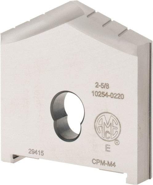 Allied Machine and Engineering - 2-5/8" Diam x 1/2" Thick, Seat Code E, 130° Included Angle Spade Drill Insert - Uncoated Powdered Metal, Powdered Metal, Series E - Benchmark Tooling