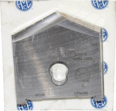 Allied Machine and Engineering - 2-11/16" Diam x 7/16" Thick, Seat Code E, 130° Included Angle Spade Drill Insert - Uncoated Powdered Metal, Powdered Metal, Series E - Benchmark Tooling