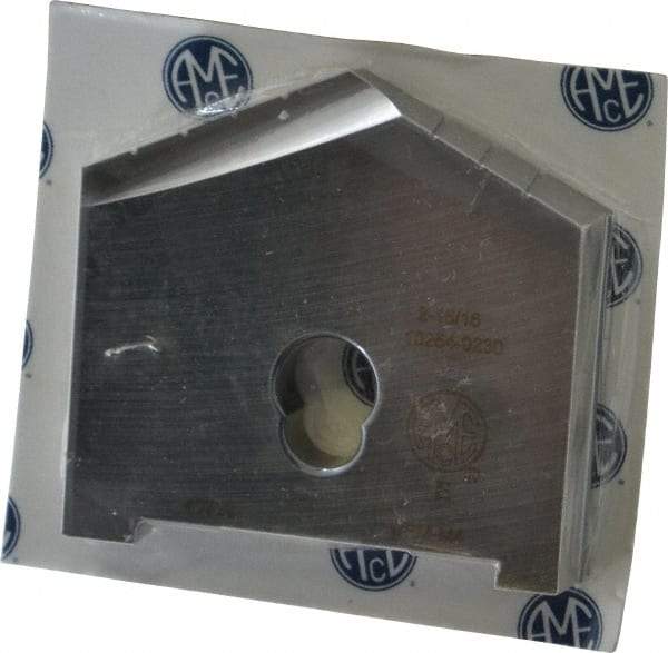 Allied Machine and Engineering - 2-15/16" Diam x 7/16" Thick, Seat Code E, 130° Included Angle Spade Drill Insert - Uncoated Powdered Metal, Powdered Metal, Series E - Benchmark Tooling