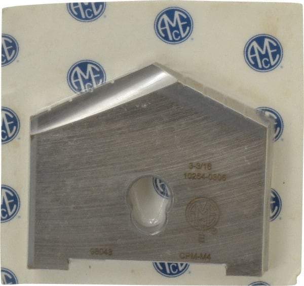 Allied Machine and Engineering - 3-3/16" Diam x 5/16" Thick, Seat Code E, 130° Included Angle Spade Drill Insert - Uncoated Powdered Metal, Powdered Metal, Series E - Benchmark Tooling