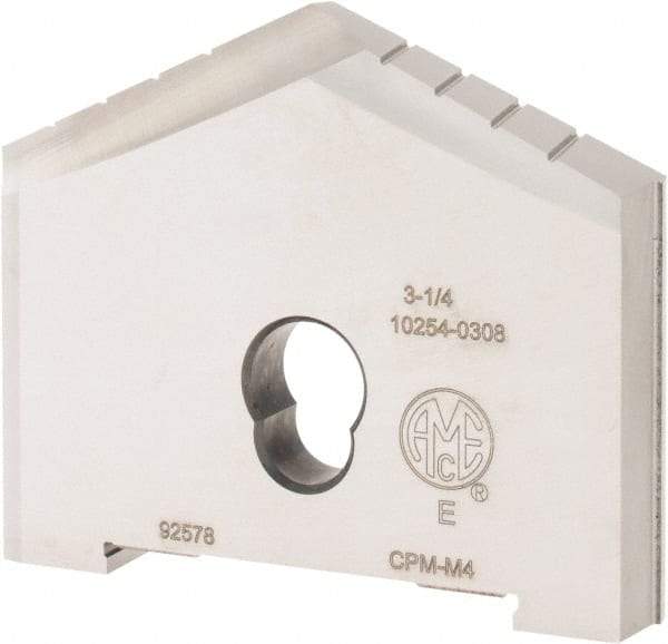 Allied Machine and Engineering - 3-1/4" Diam x 7/16" Thick, Seat Code E, 130° Included Angle Spade Drill Insert - Uncoated Powdered Metal, Powdered Metal, Series E - Benchmark Tooling