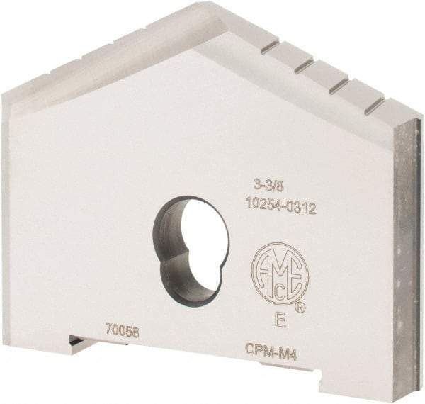Allied Machine and Engineering - 3-3/8" Diam x 7/16" Thick, Seat Code E, 130° Included Angle Spade Drill Insert - Uncoated Powdered Metal, Powdered Metal, Series E - Benchmark Tooling