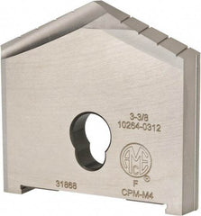 Allied Machine and Engineering - 3-3/8" Diam x 1/2" Thick, Seat Code F, 130° Included Angle Spade Drill Insert - Uncoated Powdered Metal, Powdered Metal, Series F - Benchmark Tooling