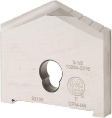 Allied Machine and Engineering - 3-1/2" Diam x 1/2" Thick, Seat Code F, 130° Included Angle Spade Drill Insert - Uncoated Powdered Metal, Powdered Metal, Series F - Benchmark Tooling