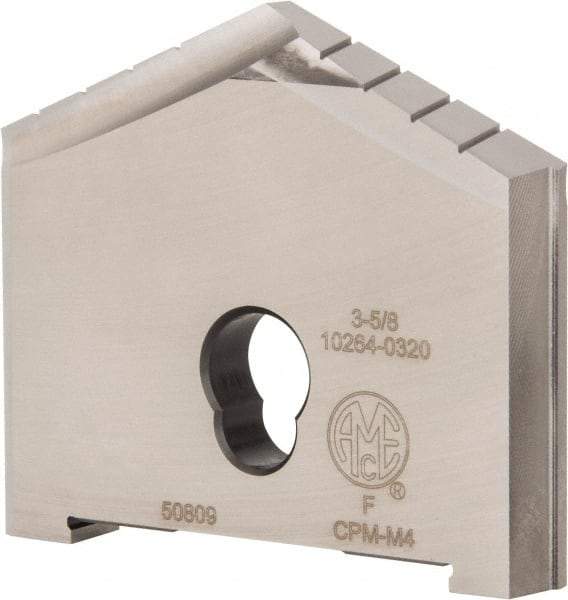 Allied Machine and Engineering - 3-5/8" Diam x 1/2" Thick, Seat Code F, 130° Included Angle Spade Drill Insert - Uncoated Powdered Metal, Powdered Metal, Series F - Benchmark Tooling