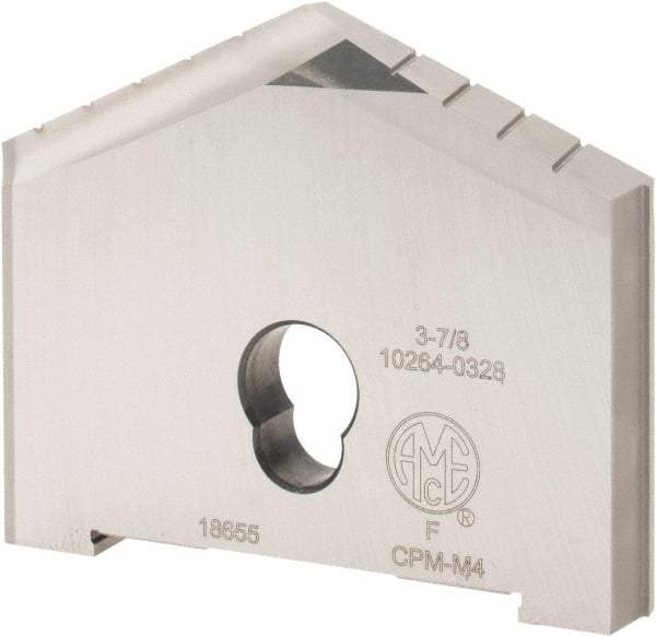 Allied Machine and Engineering - 3-7/8" Diam x 1/2" Thick, Seat Code F, 130° Included Angle Spade Drill Insert - Uncoated Powdered Metal, Powdered Metal, Series F - Benchmark Tooling