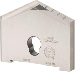 Allied Machine and Engineering - 3-7/8" Diam x 1/2" Thick, Seat Code F, 130° Included Angle Spade Drill Insert - Uncoated Powdered Metal, Powdered Metal, Series F - Benchmark Tooling