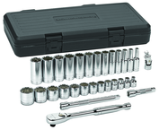 30 Piece - 3/8" Drive - 12 Point - Socket & Ratchet Set SAE - Benchmark Tooling