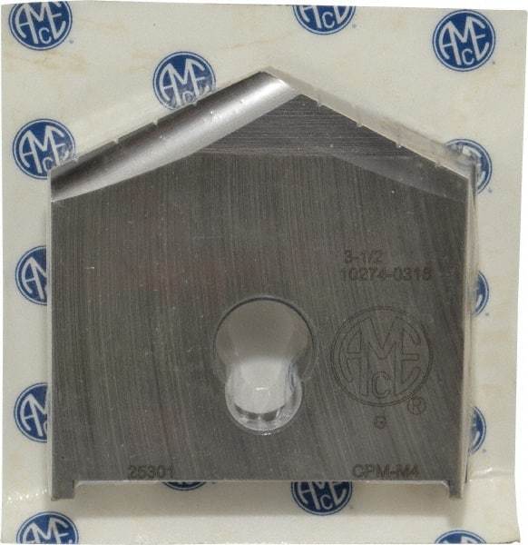 Allied Machine and Engineering - 3-1/2" Diam x 3/8" Thick, Seat Code G, 130° Included Angle Spade Drill Insert - Uncoated Powdered Metal, Powdered Metal, Series G - Benchmark Tooling