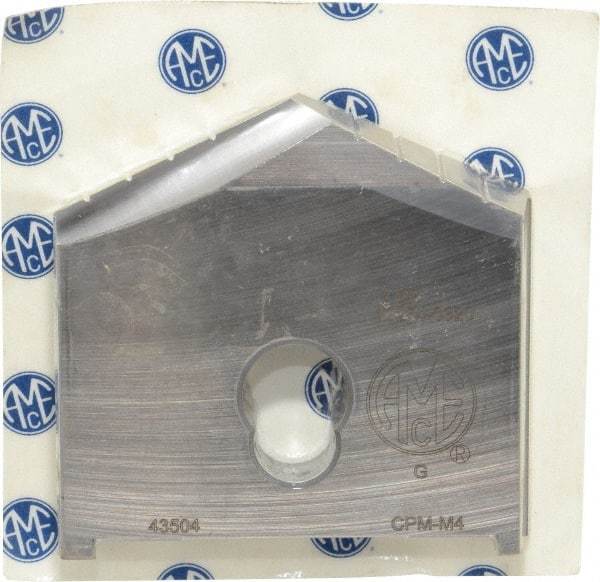 Allied Machine and Engineering - 3-5/8" Diam x 7/16" Thick, Seat Code G, 130° Included Angle Spade Drill Insert - Uncoated Powdered Metal, Powdered Metal, Series G - Benchmark Tooling