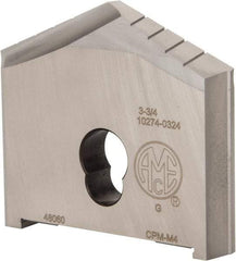 Allied Machine and Engineering - 3-3/4" Diam x 3/8" Thick, Seat Code G, 130° Included Angle Spade Drill Insert - Uncoated Powdered Metal, Powdered Metal, Series G - Benchmark Tooling