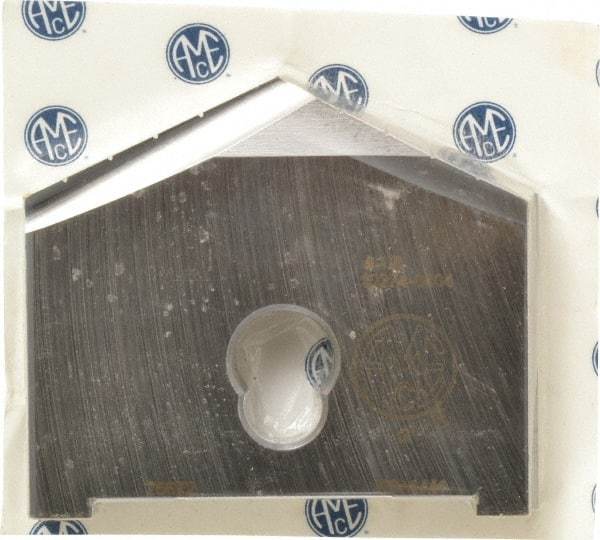Allied Machine and Engineering - 4-1/8" Diam x 7/16" Thick, Seat Code G, 130° Included Angle Spade Drill Insert - Uncoated Powdered Metal, Powdered Metal, Series G - Benchmark Tooling