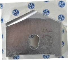 Allied Machine and Engineering - 4-1/4" Diam x 7/16" Thick, Seat Code G, 130° Included Angle Spade Drill Insert - Uncoated Powdered Metal, Powdered Metal, Series G - Benchmark Tooling