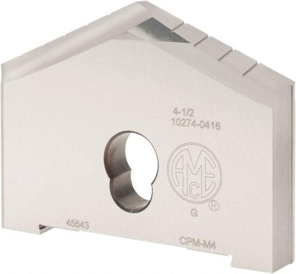 Allied Machine and Engineering - 4-1/2" Diam x 5/8" Thick, Seat Code G, 130° Included Angle Spade Drill Insert - Uncoated Powdered Metal, Powdered Metal, Series G - Benchmark Tooling