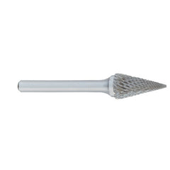 ‎SM-2 -6mm × 19mm LOC × 6mm Shank × 50mm OAL Pointed Cone Carbide Medium Tough Cut Burr - Benchmark Tooling