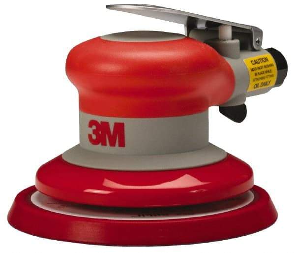 3M - 12,000 OPM, 17 CFM Air Consumption, 90 psi Air Pressure, Palm Air Orbital Sander - Round Pad, 3/8" Inlet - Benchmark Tooling