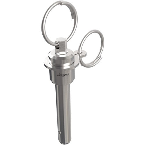 3/4″ Pin Diameter, 4″ Grip Length, Double Acting Ring Handle Kwik-Lok Pin, Stainless Steel