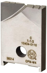 Allied Machine and Engineering - 2-1/2" Diam x 7/16" Thick, Seat Code E, Flat Bottom Spade Drill Insert - Uncoated Powdered Metal, Powdered Metal, Series E - Benchmark Tooling