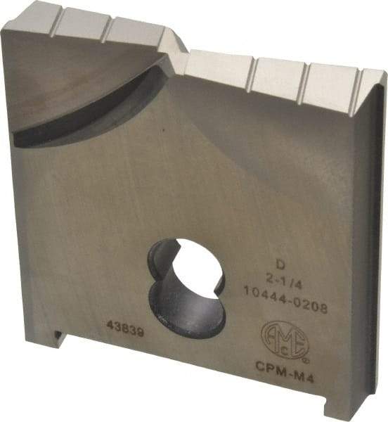 Allied Machine and Engineering - 2-1/4" Diam x 3/8" Thick, Seat Code D, Flat Bottom Spade Drill Insert - Uncoated Powdered Metal, Powdered Metal, Series D - Benchmark Tooling