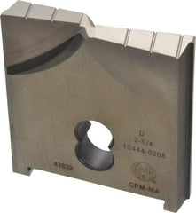 Allied Machine and Engineering - 2-1/4" Diam x 3/8" Thick, Seat Code D, Flat Bottom Spade Drill Insert - Uncoated Powdered Metal, Powdered Metal, Series D - Benchmark Tooling