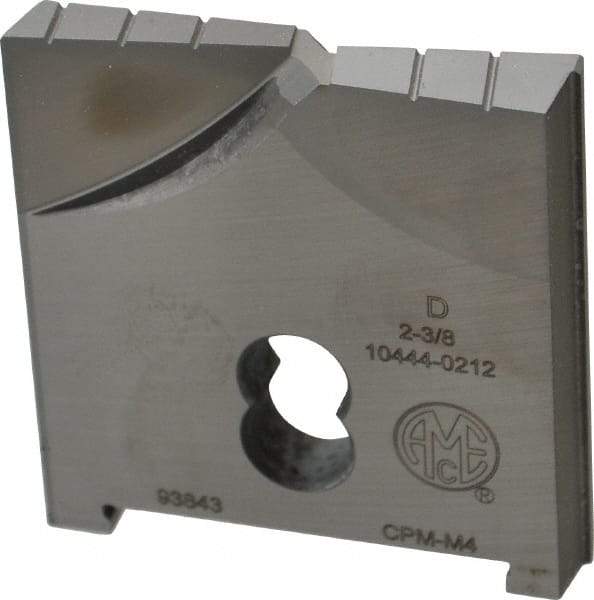 Allied Machine and Engineering - 2-3/8" Diam x 3/8" Thick, Seat Code D, Flat Bottom Spade Drill Insert - Uncoated Powdered Metal, Powdered Metal, Series D - Benchmark Tooling