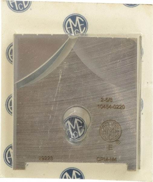 Allied Machine and Engineering - 2-5/8" Diam x 7/16" Thick, Seat Code E, Flat Bottom Spade Drill Insert - Uncoated Powdered Metal, Powdered Metal, Series E - Benchmark Tooling