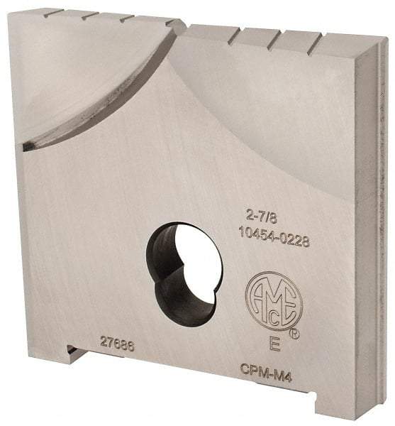 Allied Machine and Engineering - 2-7/8" Diam x 7/16" Thick, Seat Code E, Flat Bottom Spade Drill Insert - Uncoated Powdered Metal, Powdered Metal, Series E - Benchmark Tooling