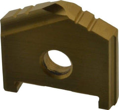 Allied Machine and Engineering - 1-1/32" Diam x 3/16" Thick, Seat Code A, 130° Included Angle Spade Drill Insert - TiN Coated, High Speed Steel, Series A - Benchmark Tooling