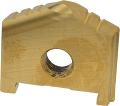 Allied Machine and Engineering - 1-1/16" Diam x 3/16" Thick, Seat Code A, 130° Included Angle Spade Drill Insert - TiN Coated, High Speed Steel, Series A - Benchmark Tooling